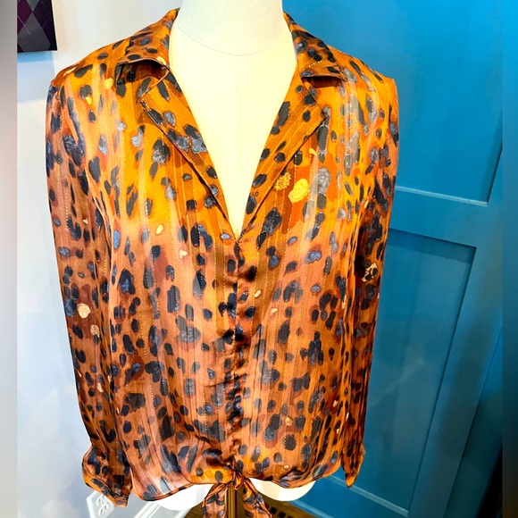 Animal print sheer blouse - Picture 1 of 4
